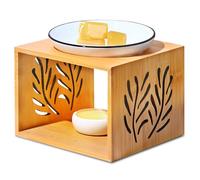 PORFOYO Lámpara de fragancia para aceites esenciales, lámpara de cera con vela de té, lámpara de aceite aromático, calentador para aceites aromáticos, lámpara de cera aromática, lámpara de aceite