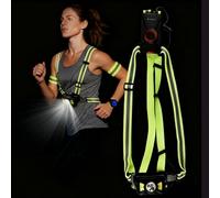 PORFOYO Luz Para Correr,Running Lámpara De Pecho Con Cable De Datos,Luz Lámpara De Pecho Recargable USB,Luz De Pecho USB Impermeable Para Hacer Senderismo,Correr,Acampar,Caminar,Ajustable A 65°