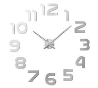 PORFOYO Modernos Mute 3D DIY Grandes Relojes de Pared Reloj de Pared Grande Adhesivo Pared Reloj de Pared Relojes de Pared Modernos Pegatinas Espejo Reloj Arte Reloj de Pared para Oficina, Sala de