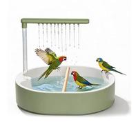 PORFOYO Plaza de baño automática para pájaros, 31,8 x 28 x 25 cm, baño automático para pájaros, baño automático para pájaros, ducha genérica para pájaros a prueba de salpicaduras, baño de pájaros