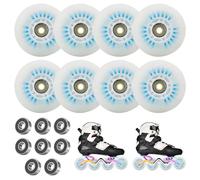 PORFOYO Ruedas para patines en línea, 72 mm, 8 unidades, ruedas con rodamientos, ruedas universales de poliuretano para todo tipo de patines (72 mm)