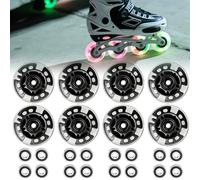 PORFOYO Ruedas para patines en línea, 8 unidades, 80 mm, ruedas con rodamientos, ruedas universales de poliuretano para todo tipo de patines (80 mm)