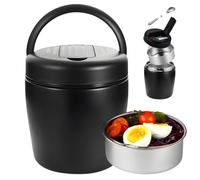 PORFOYO Termo para comida grande, 1,5 L, acero inoxidable, recipiente para calentar alimentos, recipiente térmico de acero inoxidable con cuchara, Thermos Alimentaire Chaud, a prueba de fugas para