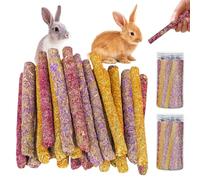 PORFOYO Timothy Heno Sticks - 54 piezas de juguete para masticar conejo, juguete para masticar chinchillas para conejos, cobayas, hámster