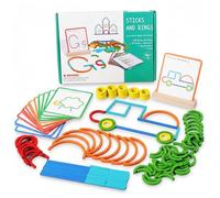 Porgeel 1 Juego de palitos Inteligentes Montessori palitos de Madera Montessori para niños pequeños: ortografía Mejora la CREA