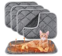Porgeel 4 Almohadillas autocalentables para Gatos de 16.0 x 20.0 in Suaves y acogedoras Antideslizantes Alfombrillas Lavables