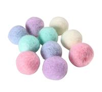 Porgeel Bola de Lana para Mascotas Pompones de Fieltro a Granel Divertidas y adorables Bolas de Tela de Fieltro Suaves y silen