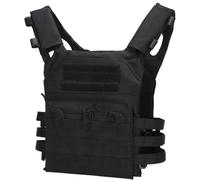 Porgeel Chaleco táctico para Hombres y Mujeres Chaleco de Seguridad Ligero de liberación rápida Portador de Placa para Juegos de Guerra de Tiro de Paintball al Aire Libre Negro