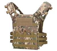Porgeel Chaleco táctico para hombres y mujeres chaleco de seguridad ligero de liberación rápida portador de placa para juegos de guerra de tiro de paintball al aire libre camuflaje