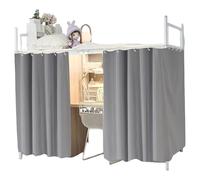 Porgeel Cortinas Opacas para litera 2 Paneles Cortina de privacidad para litera con Cuerda y Ganchos para el hogar Dormitorio