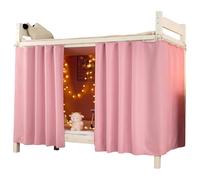 Porgeel Cortinas Opacas para litera 2 Paneles Cortina de privacidad para litera con Cuerda y Ganchos para el hogar Dormitorio