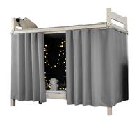 Porgeel Cortinas Opacas para litera de 3 Paneles Cortina de privacidad para litera con Cuerda y Ganchos para el hogar Dormitorio Estudiantes universitarios 47 x 79 Pulgadas