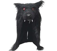Porgeel Halloween Wolf Mask Realistic Scary Werewolf Mask Skin Fatidy Gothic Elastic Halloween para vestuario Carnival Dress Fiesta