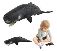 Porgeel Juguete de Ballena de Esperma Figura de Ballena de 8x3x2 Pulgadas Juguete Realista Artificial con Boca Abierta Juguetes de Animales Marinos de plástico para decoración educación y más