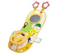 Porgeel Juguetes para Asiento de Coche orientado hacia atrás Volante de bebé con rotación de 360° Juguete con Espejo música