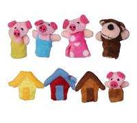 Porgeel Marionetas de Dedo de Animales Marionetas de Dedo de cerditos 8 Piezas Mini niño de Felpa Suave Lindo
