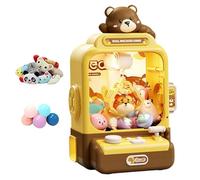 Porgeel Mini máquina expendedora de Garras para niños con batería Mini máquina expendedora Bear Home con 10 muñecas y 10 Juguetes Lindos Juguetes navideños para niños