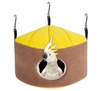 Porgeel Nido Loro Vano de Invierno Termal Suave Triangular Nido de pájaros Colgantes para Jaula Bedera de pájaros