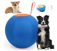 Porgeel Pelota de pastoreo para Perros Pelota de PVC para Perros de 18 Pulgadas con Cremallera Correa de asa y Cubierta de poliéster Perro Interactivo Resistente a los arañazos para Entrenamiento