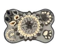 Porgeel Snuffle Mat for Dog 25x17 Inch Large Washable Dog Snuffle Master with BB Squeaker Non-Slip Sniffing Feeding Mat Funny Brain Games for Small Medium Large Dogs Grey