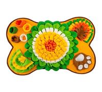 Porgeel Snuffle Mat for Dog 25x17 Inch Large Washable Dog Snuffle Master with BB Squeaker Non-Slip Sniffing Feeding Mat Funny Brain Games for Small Medium Large Dogs Yellow