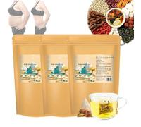 Poria And Coix Seed Tea For Dampness Elimination, Fu Ling Yi Wet Tea, Lemon Hawthorn Lotus Leaf Tea, Dampness Clearing Herbal Tea, Poria Cocos Dehumidification Tea, 30Bags/1Box. (3Box)