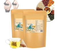 Poria And Coix Seed Tea For Dampness Elimination, Fu Ling Yi Wet Tea, Lemon Hawthorn Lotus Leaf Tea, Dampness Clearing Herbal Tea, Poria Cocos Dehumidification Tea, 30Bags/1Box. (2Box)
