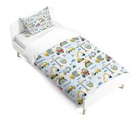 PorjDN - Funda nórdica para niño, niña, arco iris, funda de almohada, funda nórdica, nubes en estilo de dibujos animados, juego de cama con cremallera suave. Estilo E, 90 x 190 cm