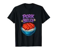 Pork Belly Vintage Inspired Sarcastic Foodie Airbrush Style Camiseta