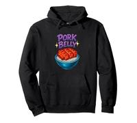 Pork Belly Vintage Inspired Sarcastic Foodie Airbrush Style Sudadera con Capucha
