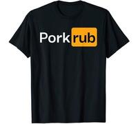 Pork Rub - Funny BBQ Smoker & Barbecue Grilling tee Round Neck Unisex Tops Men's 100% Cotton Short-Sleeve T-Shirts XXL