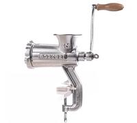 Porkert Picadora de carne manual tamaño 10 de hierro fundido de alta calidad, para uso doméstico, con cuchillo y disco de 4,5 mm de diámetro