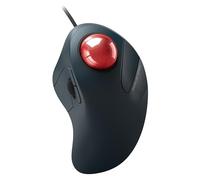 PORLEI Ratón Trackball con cable, fácil control de dedo índice, diseño ergonómico cómodo que reduce la tensión muscular, precisión y seguimiento suave, compatible con PC, portátil, Windows, Mac