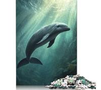 Porpoise Dolphin Underwater Rompecabezas Imposible,desafío para Adultos Juego Educativo 1000 Piezas Obra De Arte De Juego De para Adultos Y Niños Mayores De 12 Años 1000pcs (75x50cm)