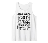 Porque con Dios Nada será Imposible Cristianos Hombres Mujeres Camiseta sin Mangas