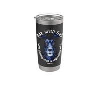 Porque con Dios nada será imposible Lucas 1:37 Fe Vaso térmico de acero inoxidable de doble pared