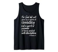 Porque Dios no Nos DIO un espíritu de timidez 2 Timoteo 1:7 Camiseta sin Mangas