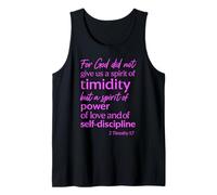 Porque Dios no Nos DIO un espíritu de timidez 2 Timoteo 1:7 Camiseta sin Mangas
