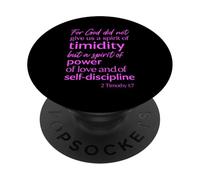 Porque Dios no Nos DIO un espíritu de timidez 2 Timoteo 1:7 PopSockets PopGrip Adhesivo