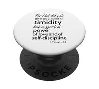 Porque Dios no Nos DIO un espíritu de timidez 2 Timoteo 1:7 PopSockets PopGrip Adhesivo