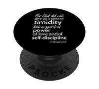 Porque Dios no Nos DIO un espíritu de timidez 2 Timoteo 1:7 PopSockets PopGrip Adhesivo