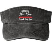 Porque Él Es Mío, Yo Camino por Esta Línea. Esposa De Bombero. Visera Deportiva Gorras Deportivas Superior Vacía Ajustable Visera Sombrero para Mujer Hombre Pádel