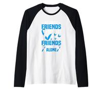 Porque los amigos no dejan que los amigos luchen solos contra el cáncer Camiseta Manga Raglan