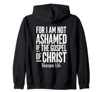 Porque no me avergüenzo del Evangelio de Cristo Romanos 1:16 Sudadera con Capucha