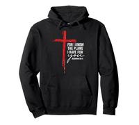 Porque sé los Planes Que Tengo para ti Jeremías 29:11 Cruz Sudadera con Capucha