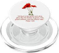 Porque Toda Carne es como Hierba Pedro 1:24-25 PopSockets PopGrip para MagSafe