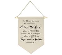 Porque yo s los planes que tengo para ti - Lienzo colgante, bandera, pancarta, letrero de pared, decoraci n - Regalo inspirador para la guarder