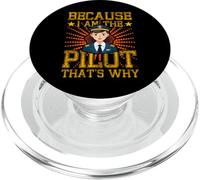 Porque yo soy el piloto por eso Woman Pilot Airplane PopSockets PopGrip para MagSafe