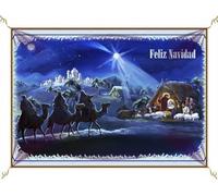 Porras E&B | Balconera de Navidad de los Reyes Magos en camello, vienen a ver al Niño Jesús | Dios ha nacido y vienen a adorarlo