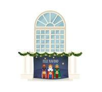 Porras E&B Balconera Feliz Navidad | Los Reyes Magos | Decora y Celebra Las Fiestas | Repostero Navideño